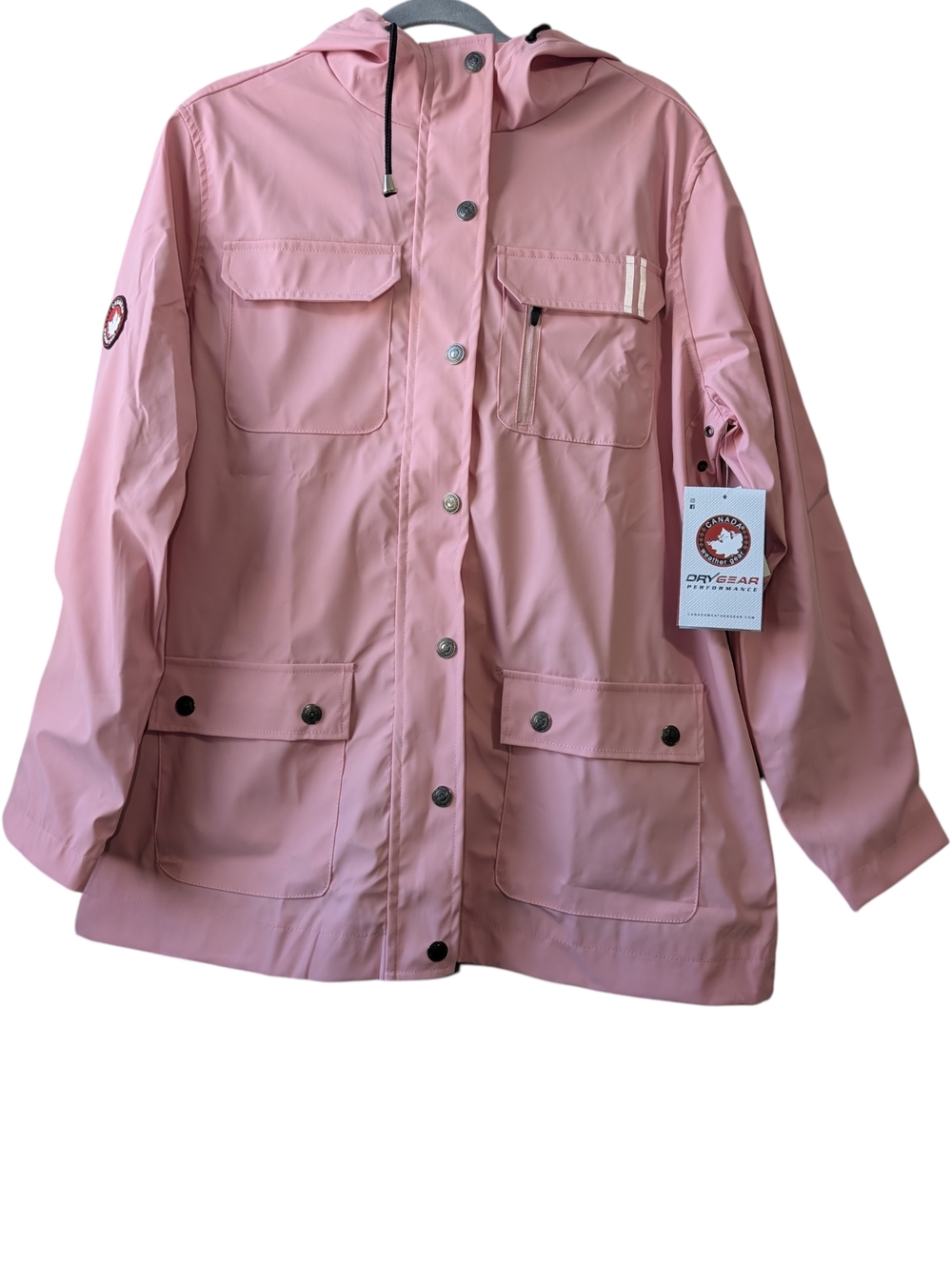 CANADA WEATHER GEAR WOMEN'S PINK UTILITY HOODED JACKET SIZE XL